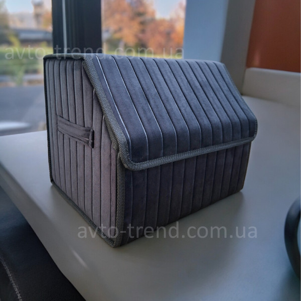 Органайзер із алькантари чорний смуга, S