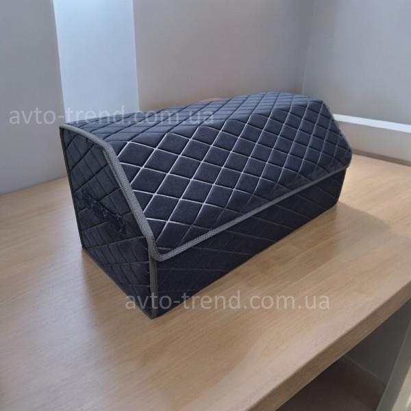 Органайзер із алькантари чорний ромб, L