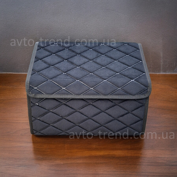 Органайзер із алькантари чорний ромб, S