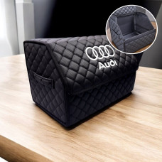 Органайзер Audi з екошкіри чорний з чорною ниткою, S