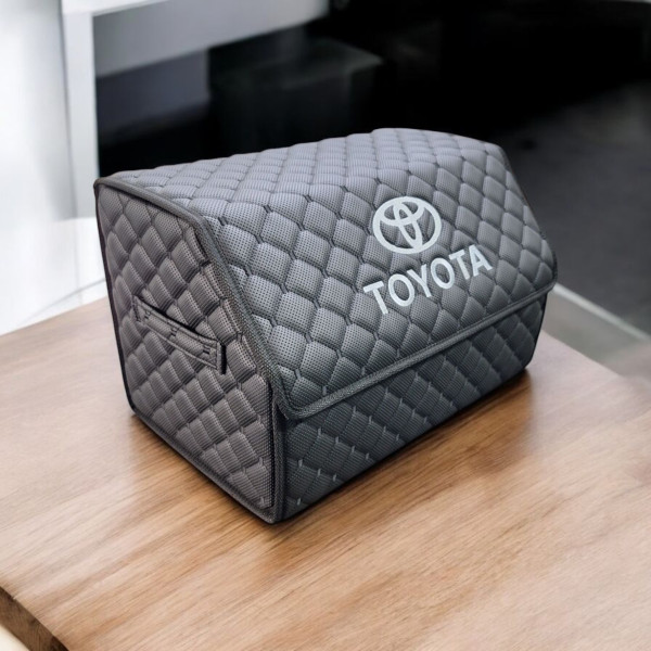 Органайзер Toyota з екошкіри чорний з чорною ниткою, M