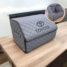 Органайзер Toyota з екошкіри сірий із сірою ниткою, S