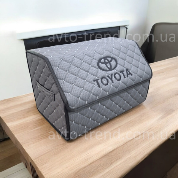 Органайзер Toyota з екошкіри сірий із сірою ниткою, M