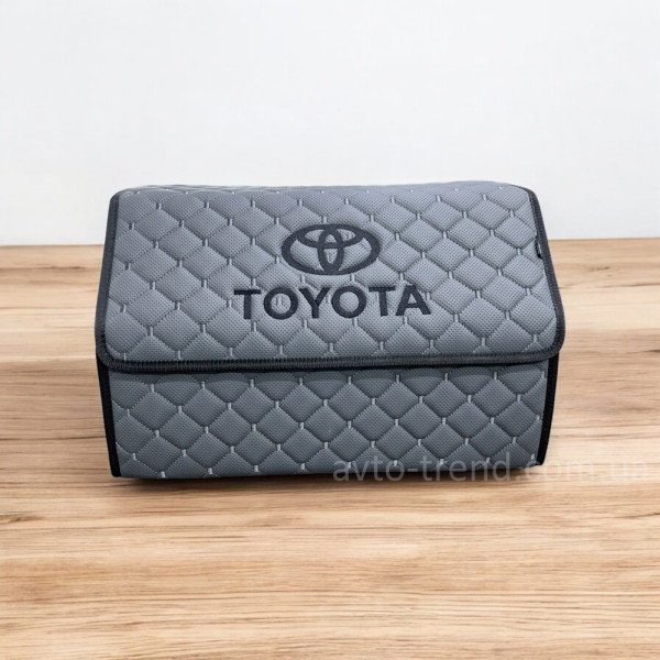 Органайзер Toyota з екошкіри сірий із сірою ниткою, M