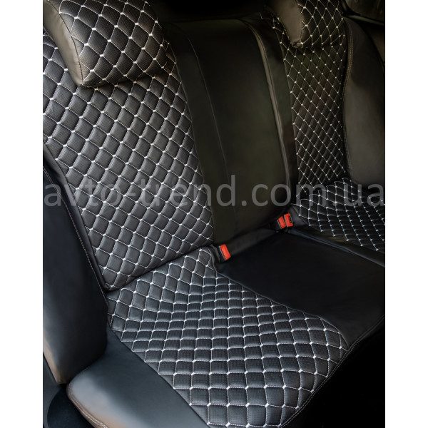 Чохли Аригона Ромби для Skoda чорні (1+1)