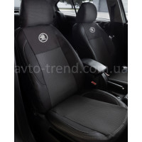 Чехлы Комби Skoda автоткань+экокожа (комплект)