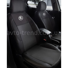 Чохли Комбі Skoda автотканина+екошкіра (комплект)